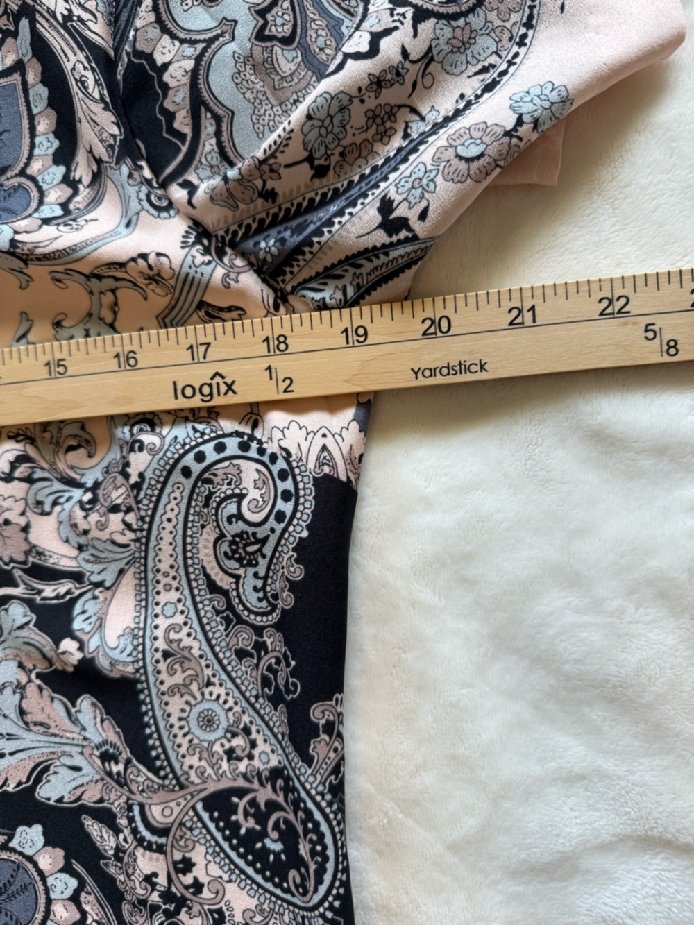 Chico’s Sz 0 Careerwear Paisley Shift Dress Pink Black Career Event Midi length - Picture 5 of 15